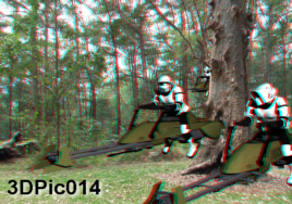 High Speed Chase through the Forest of the Forest Moon 3D Anaglyph